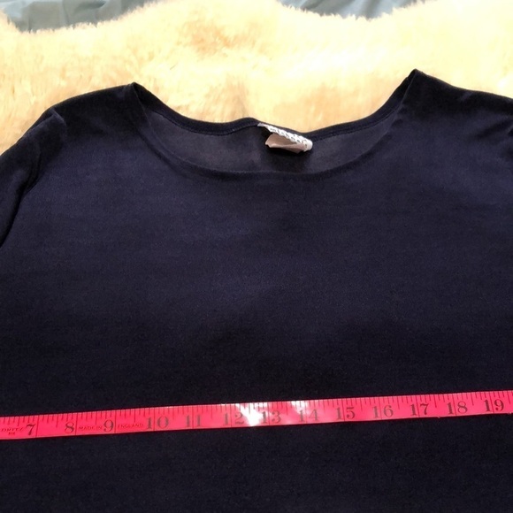 Dark blue poly spandex shirt sleeve top size 4x - Picture 8 of 10